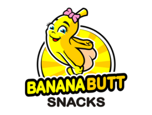 Banana Butt Snacks Retail Logo Design