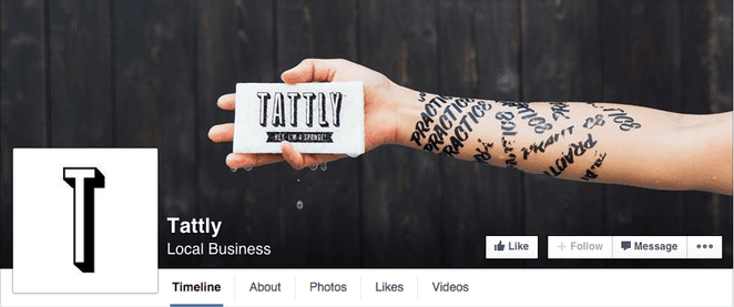 facebook cover featuring the main product